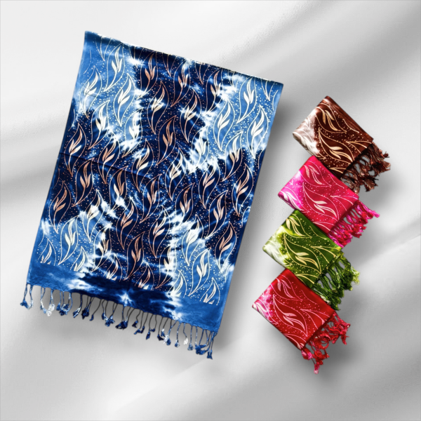 Satin Tie/Dye With Discharge Stoles